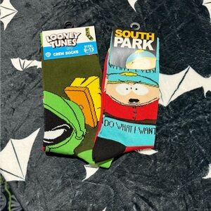 Looney Tunes and South Park Crew Socks